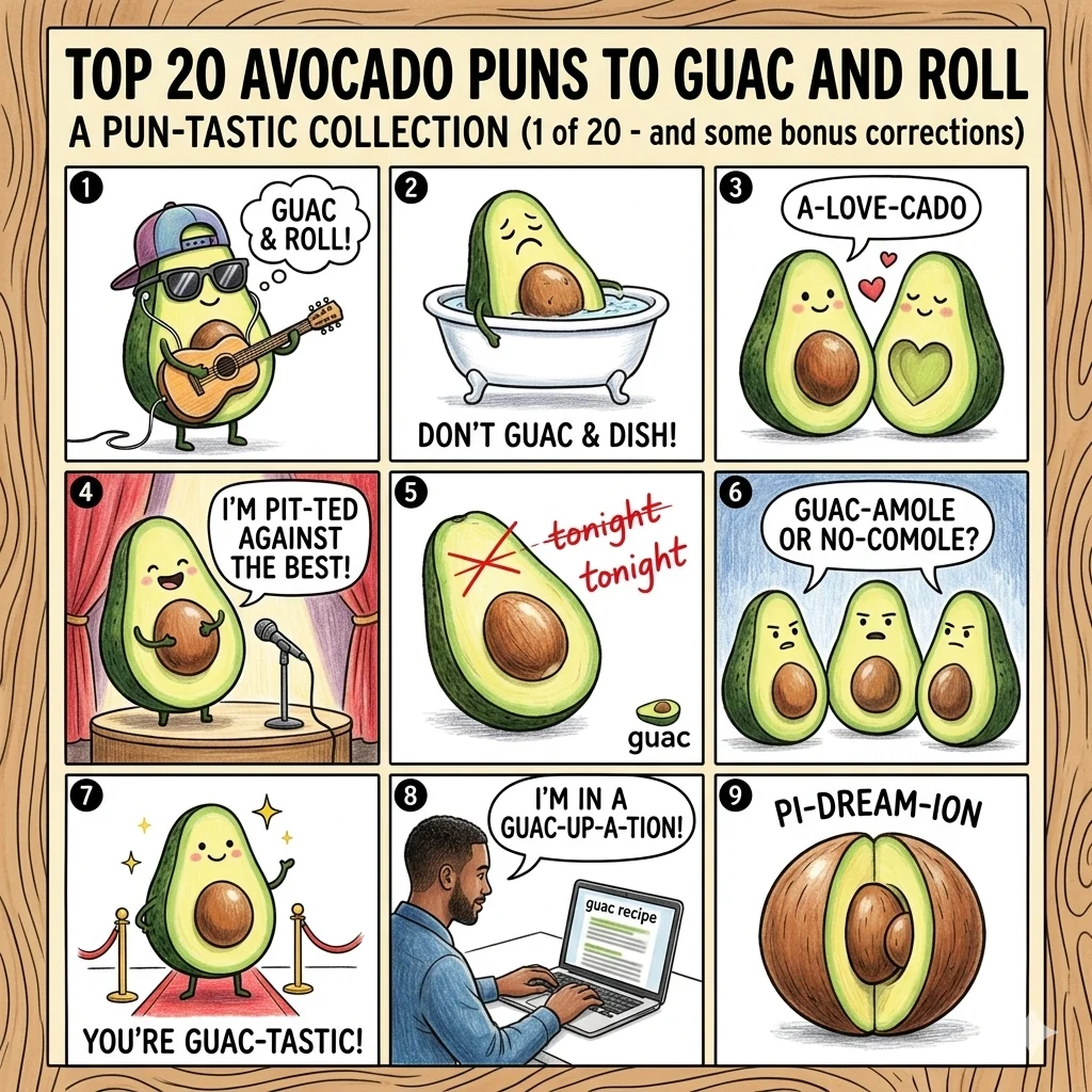  Top 20 Avocado Puns to Guac and Roll