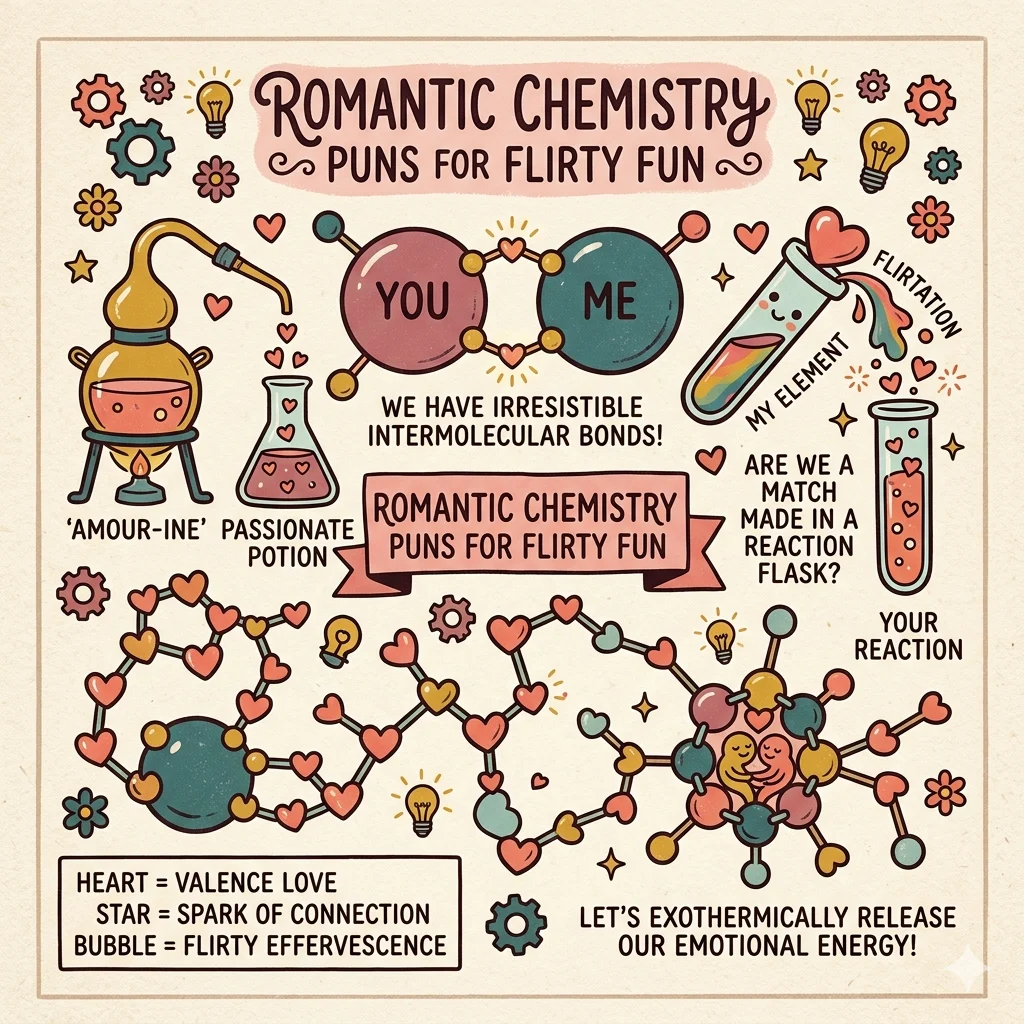Romantic Chemistry Puns for Flirty Fun