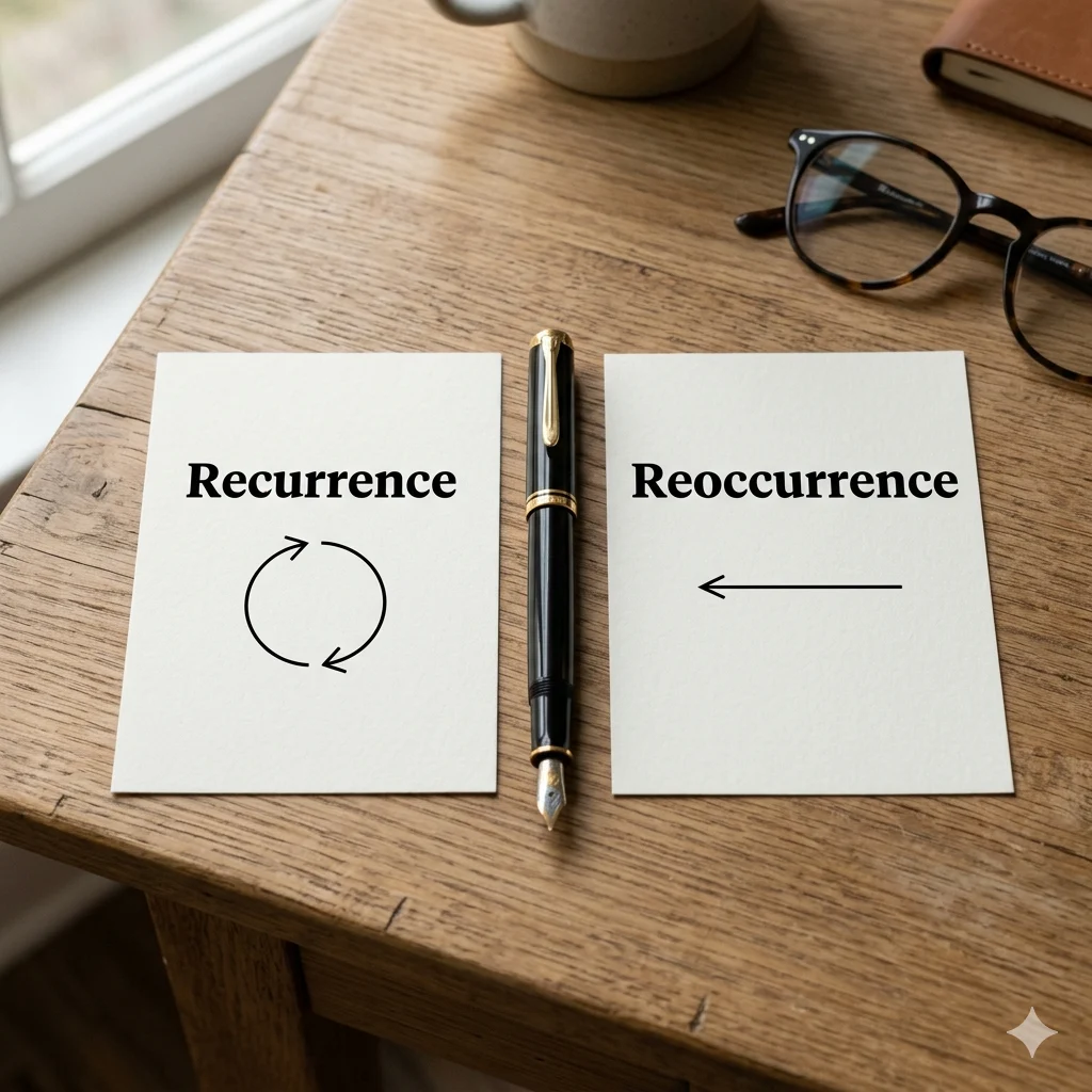 recurrence or reoccurrence