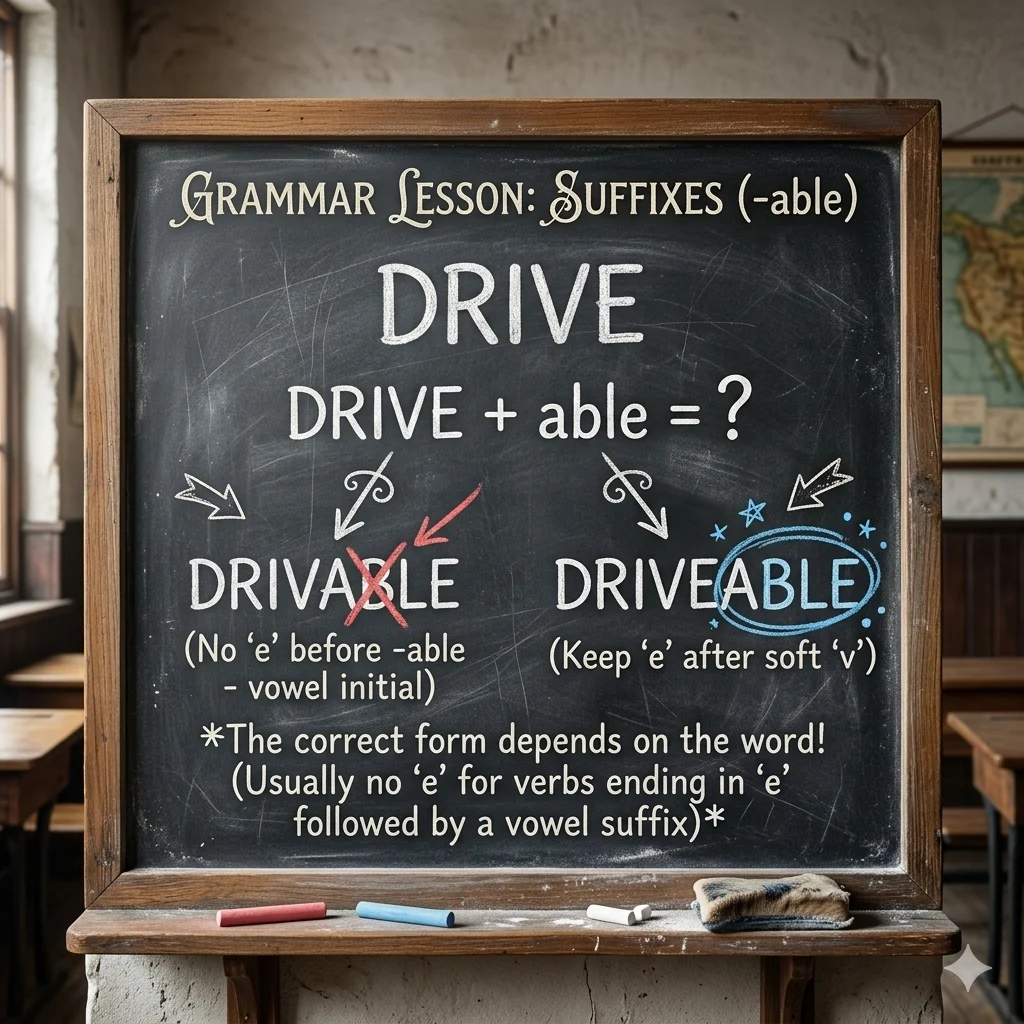 driveable or drivable