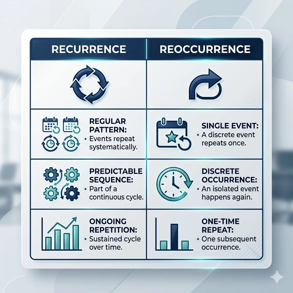 recurrence or reoccurrence