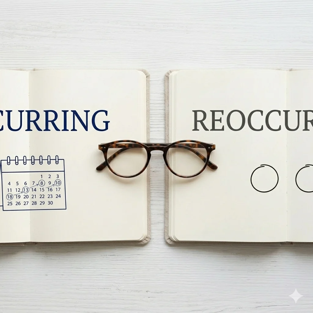 recurring or reoccuring