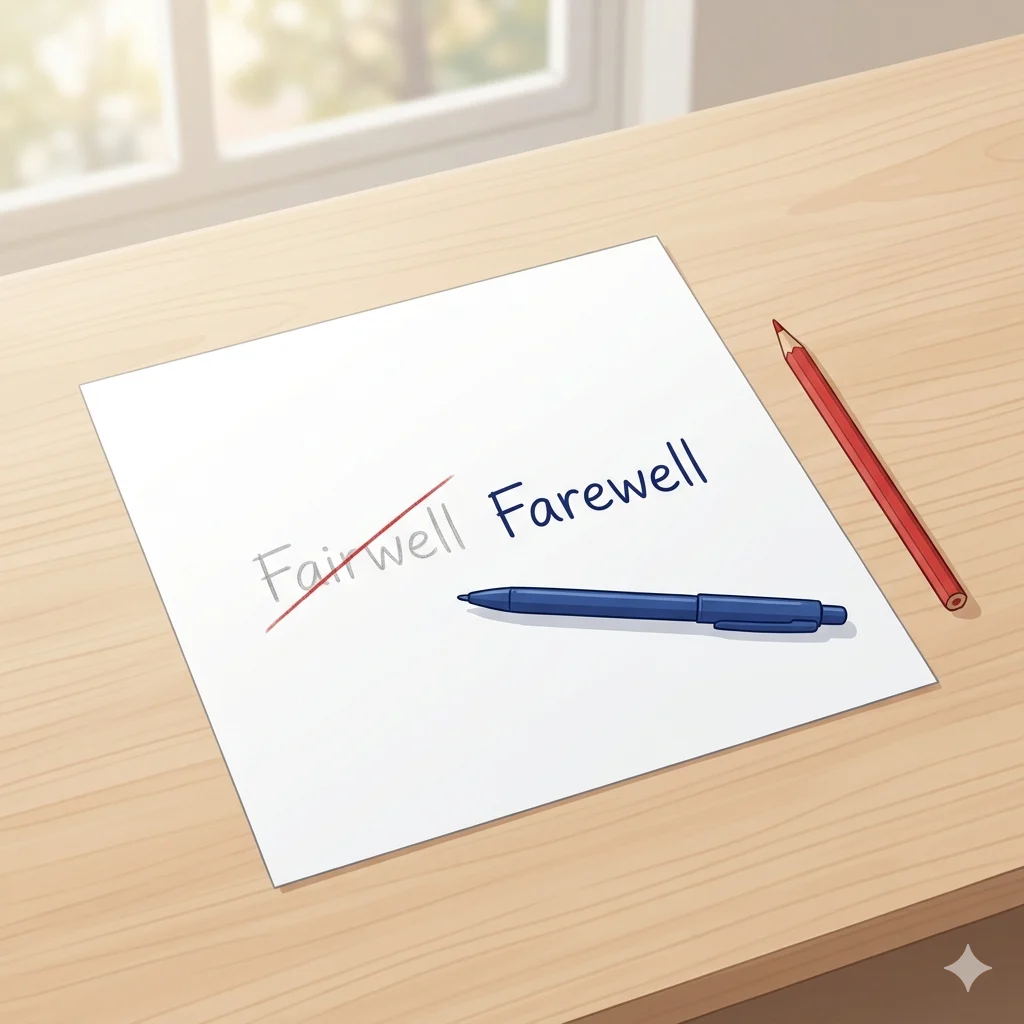 fairwell or farewell